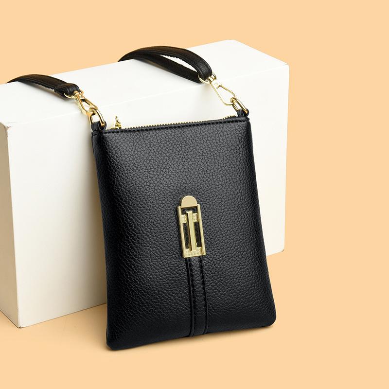 Weiche Leder Umhängetasche Damen Handy-Tasche Ein-Schulter Großraum Modische und Trendige Tasche