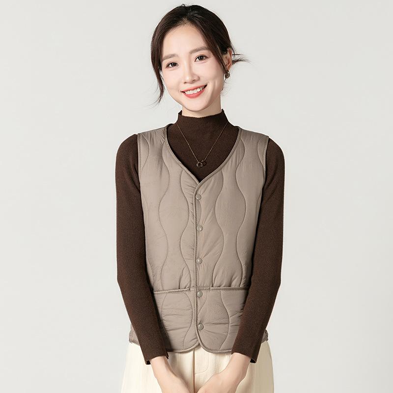 Autumn and Winter Waistcoat Ladies Plus Velvet Fashion Korean Version of The Wild Waistcoat Thickened Warm Inner Wear Slim Outer Wear