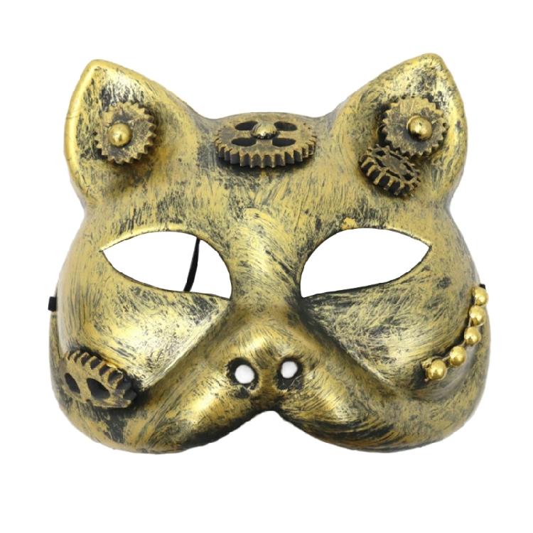 Maskerade Maske Mechanische Halbgesichtsmaske Partymaske Steampunk Mardi Gras Maske Halloween Verkleidungs-Requisiten für Erwachsene Kinder