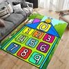 Bunter und lustiger Spielteppich, rutschfeste Bodenmatte für Wohnzimmer, Küche, Eingangstür, Balkon, waschbarer Teppich, Heimdekoration