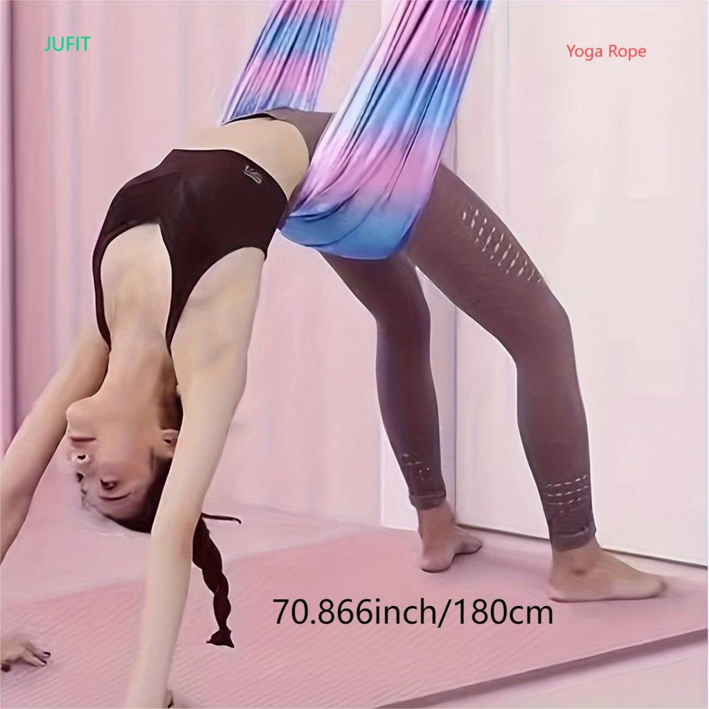 Jufit Yoga Fitness Belt with Newly Widened Design, Yoga Artifact, Safe and Durable