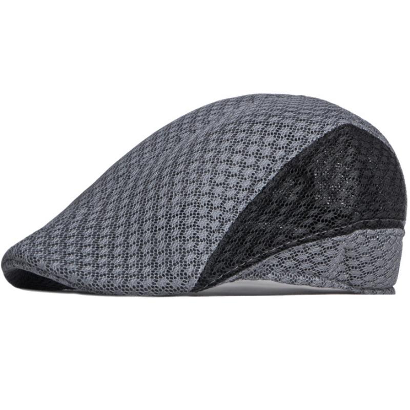 HT3706 Berretti per Uomo Donna Trucker Primavera Estate Cappellino in Rete Maschio Femmina Traspirante Taglia Larga Berretto Piatto Unisex Berretto Berretto Taglia Grande