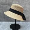 Lafite Sun Hat Bow Sun Hat Women'S Summer Seaside Beach Vacation Face Small Sunscreen Straw Hat