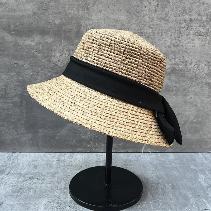 Lafite Sun Hat Bow Sun Hat Women'S Summer Seaside Beach Vacation Face Small Sunscreen Straw Hat