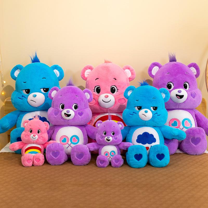 Care Bears Plush Toys Doll Rainbow Cartoon Pillow Sofa Car Ornaments Home Decor Super Soft Soothing Sleeping Doll Birthday Gifts