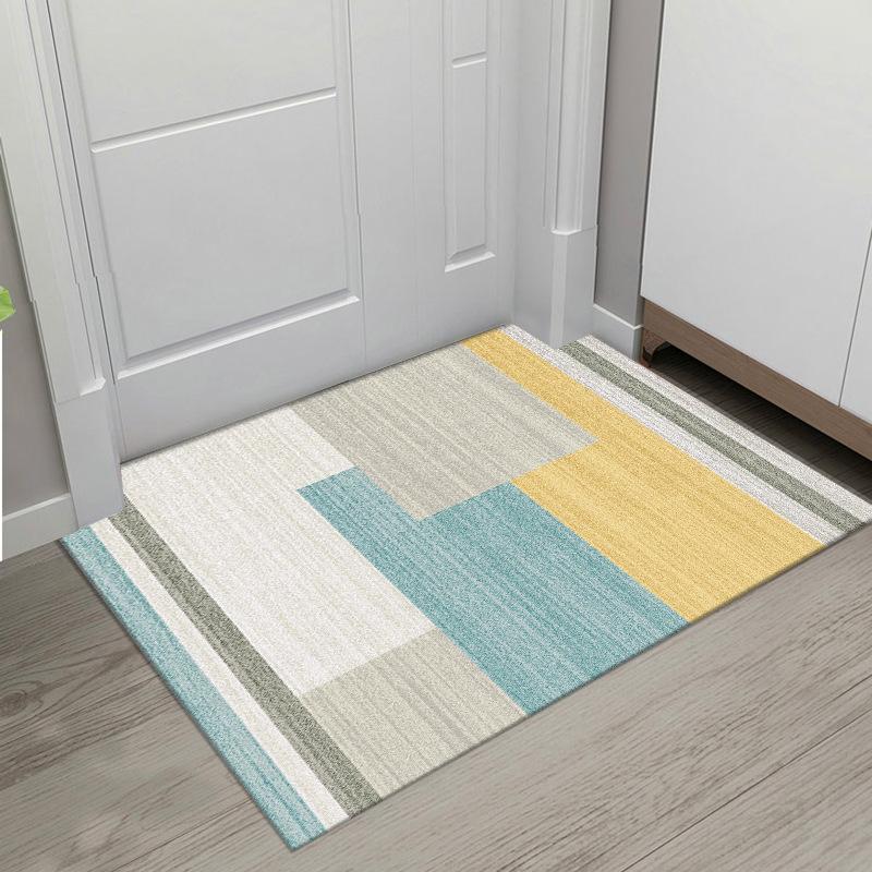 Nordic Wind Crystal Velvet Floor Mat Absorbent Non-slip Mat for Bathroom Door Household Dirty and Washable Door Mat