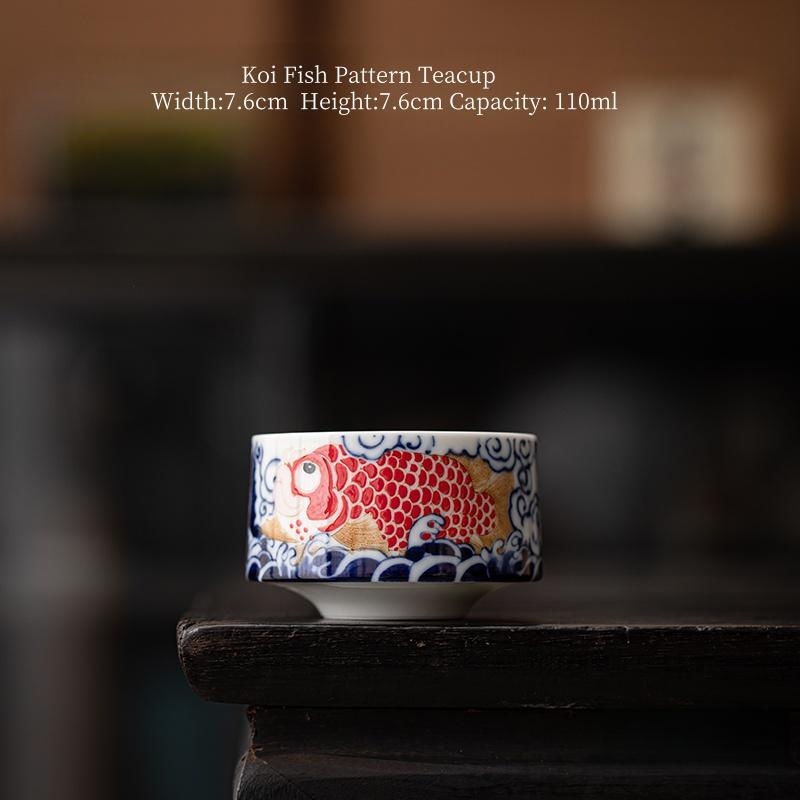 150ml Chinese Koi Fish Pattern Teapot Auspicious Lucky Meaning Fish Tea Maker Tea Kettle Kung Fu Tea Set Tea Ceremony