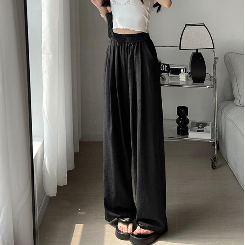 

Женские весенне-летние брюки нового стиля, маленькие, с высокой талией, из ледяного шелка, с широкими штанинами, в стиле Ямамото XL