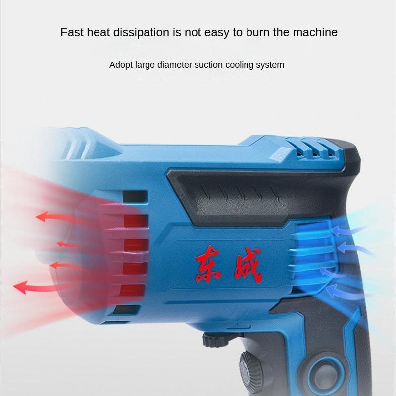 DongCheng Hand Drill J1Z-FF05-10B Pistol Drill 600W Forward and Reverse Adjustable Speed Power Tool