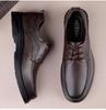 Men's Spring & Autumn Casual Leather Shoes - Trendy, Versatile, Top Layer Cowhide, Round Toe, Lace-up Design.