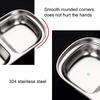 Stainless Steel Divided Dip Bowls Sauce Plate Seasoning Dipping Condiment Tray for BBQ Vinegar Spice Ketchup Salt Sugar Flavor
