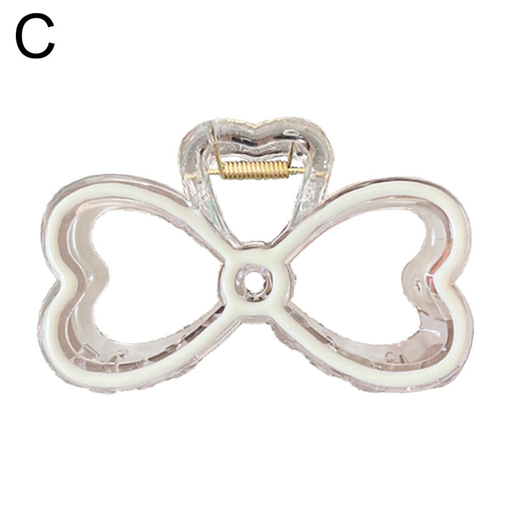 

1pcs Sweet Transparent Hair Claw Large Shark Clip For Women Girl Headwear Hair Romantic Childre F6M3 white-one-size