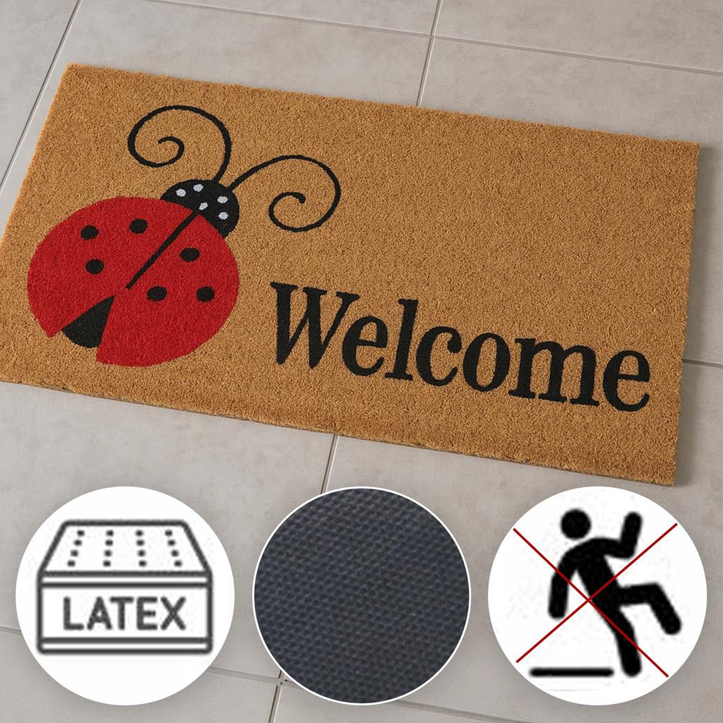 [PACZB] Coconut fiber doormat for home 45x75cm D6855BIEDRONKA