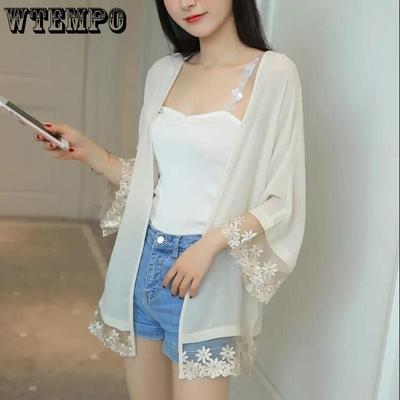 Chiffon Women's Cardigan Sun Protection Clothing Summer Thin Jacket Medium-length Models Outside The Shawl UV Protection Air-conditioning Shirts