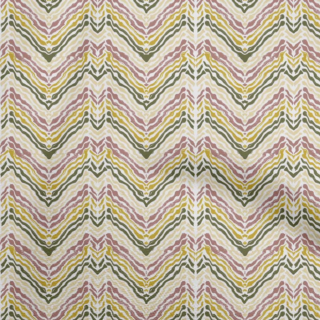 oneOone Cotton Flex Green Fabric Chevron Quilting Supplies Print Sewing Fabric By The Yard 40 Inch