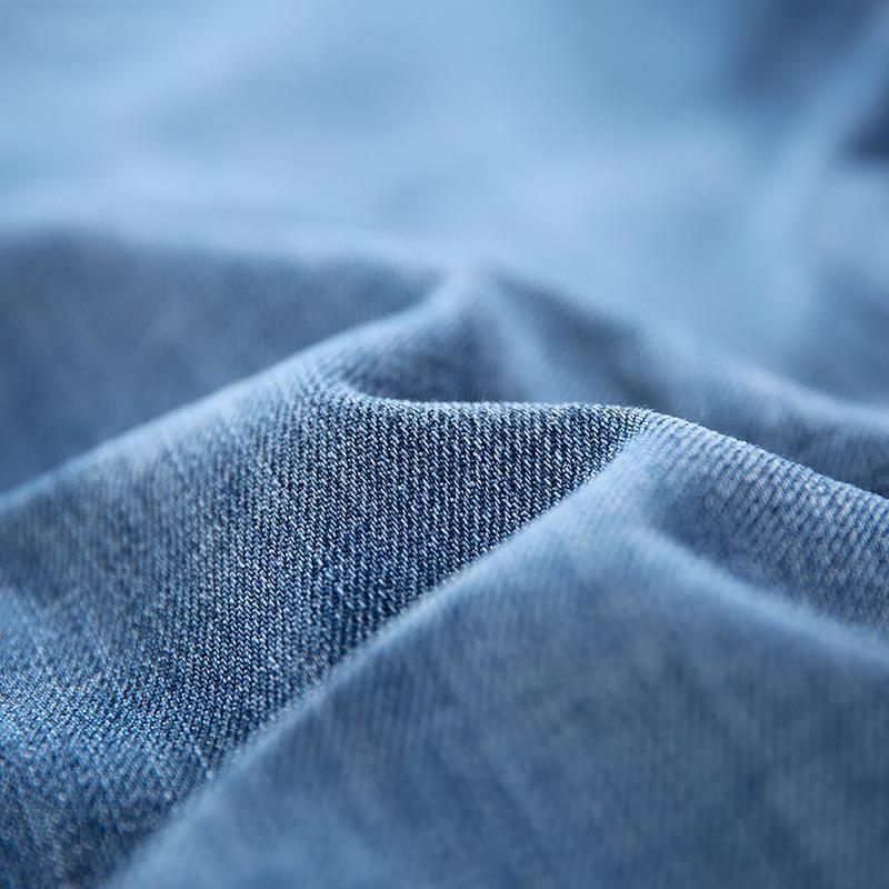 Men's Straight Loose Jeans Soft Fashion Casual Pants Male Elastic Waist Trousers