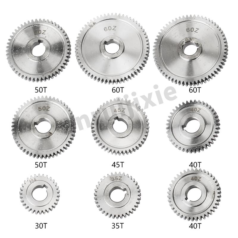 9pcs Metal Lathe Metric Exchange Gears Kit Metal Cutting Machine Gears for CJ0618