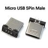 Micro USB 5Pin Male Connector Kit 10Pcs 7.8mm Clip Board Type Portable DIY Cable Repair Parts for Electronic Enthusiasts