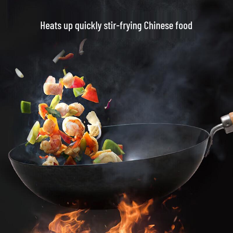 Zhensanhuan Authentic Zhangqiu Hand-Forged Iron Wok