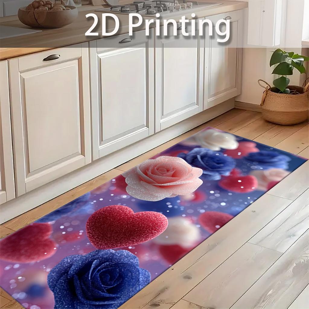 Romantic Floral Carpet Doormat Welcome Mat Kitchen Rug Carpet For Live Room Rug For Bedroom Bedside Floor Mat Home D