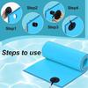Secure Floating Pad Tethering System with Metal Hook and Heavy Type Grommets for Water Activity