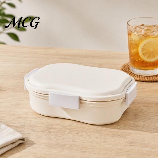 Tragbare Brotdose Snackbehälter, mit Design mit separaten Fächern, lebensmittelechte PP-Box, integriertes Eis für Obst und Nahrungsergänzungsmittel Schicht Hält
