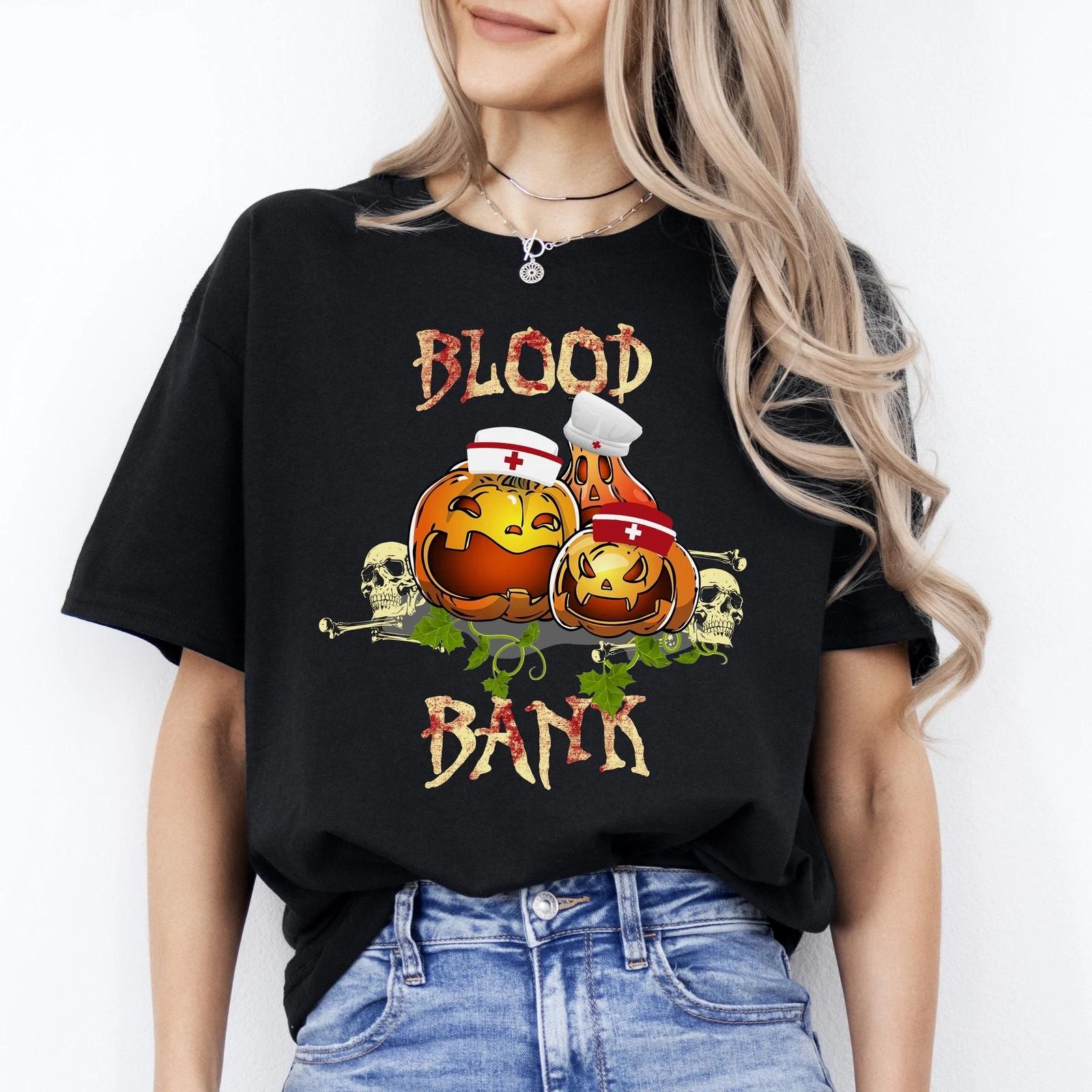 Blood Bank Halloween Unisex T-Shirt Scary Spooky Blood bank Laboratory Technicia S