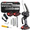 Cordless 4-Inch & 6-Inch Electric Mini Chainsaw, Lithium Battery Powered, One-Hand Operation for Pruning and Felling