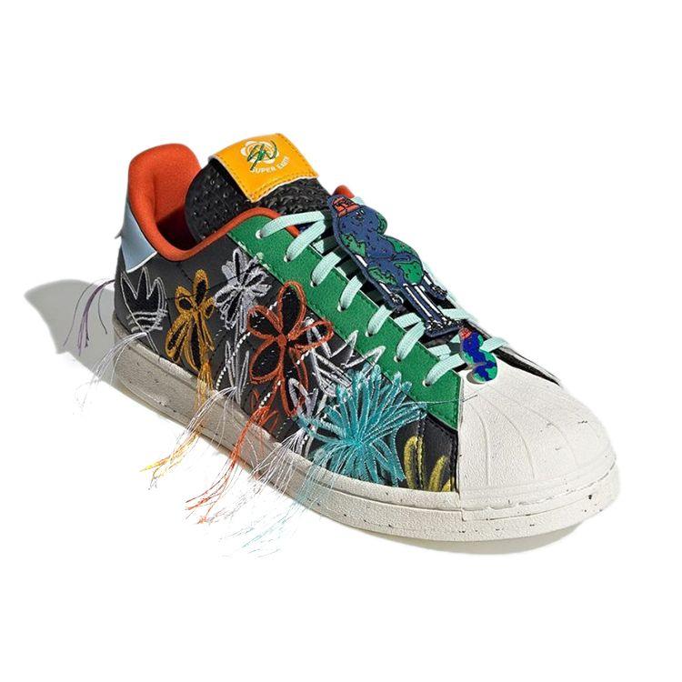 Sean Wotherspoon X Adidas Superstar Super Earth - Black Unisex Sneakers Core-Black Bright-Yellow Green GX3823