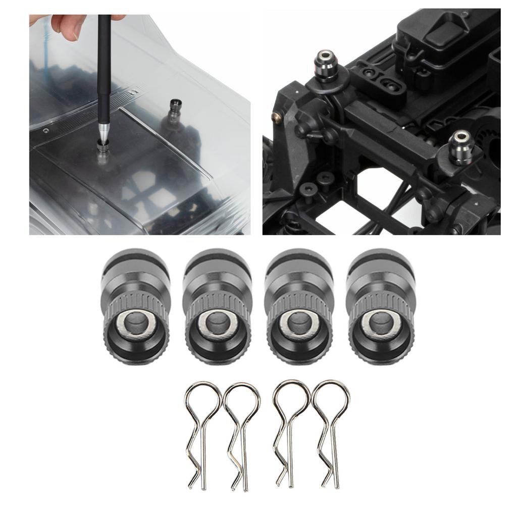 4Pcs Metal RC Body   Mount Column Hole Locator Magnetic Car   Hole Locator for PC PVC   RC Car