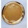 Brass Plate for Pooja, 10 Inch, 1 Piece, (Hammered - Gold)