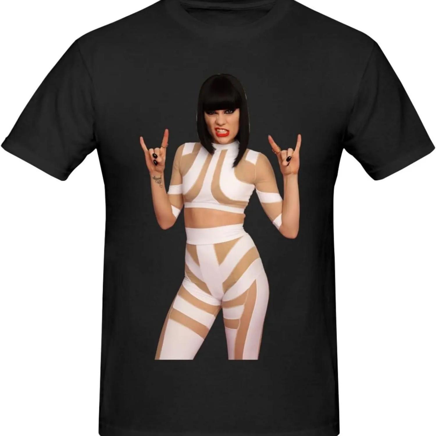 

Jessie Music J Shirt Man s Custom Short Sleeve Trendy Crew Neck T Shirt Cotton Unisex Tees Tops Deep Heather XXXXXL чёрный