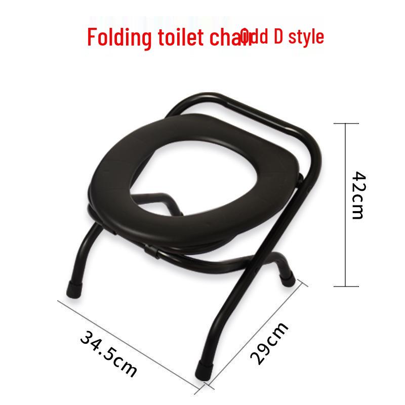 Portable Folding Toilet Chair for Pregnancy and Elderly Use