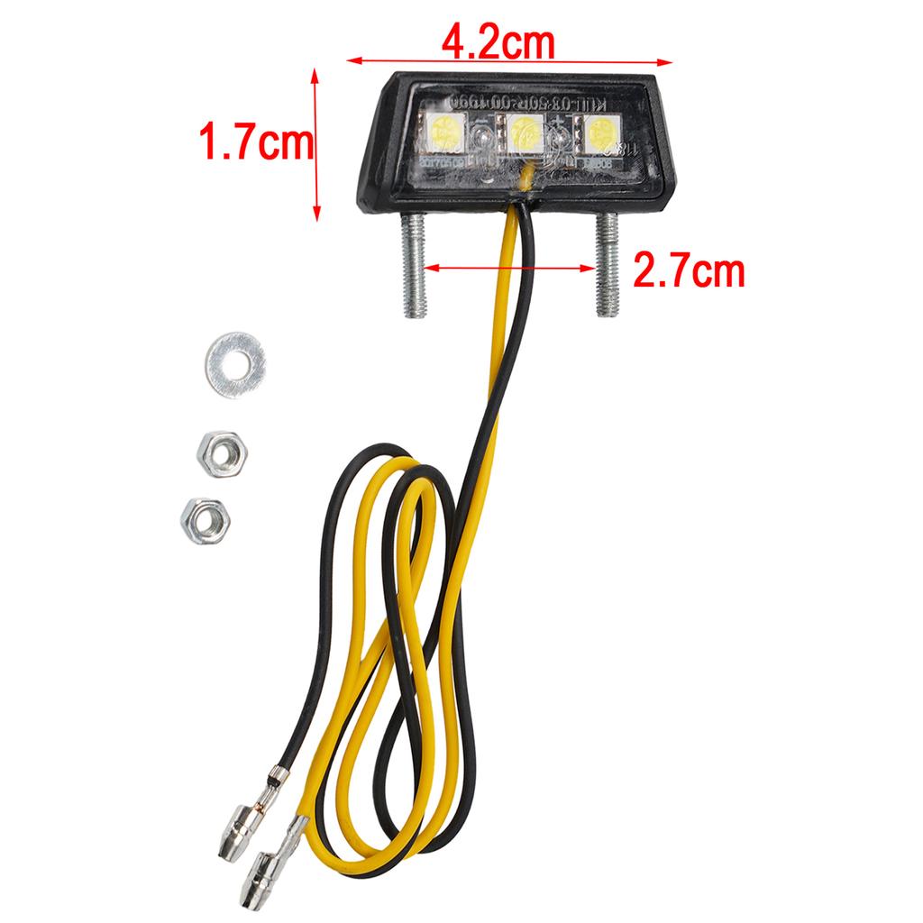 1 Pcs 12V Mini  Motorcycle LED License  Plate Light Motorbike LED Rear  Tail Number Light Waterproof  Motorcycle License Light