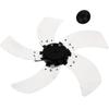 Metal 5 Leaves Fan Blade Replacement Part Easy Install Low Noise Electric Fan Supply for Indoor Standing Table Pedestal