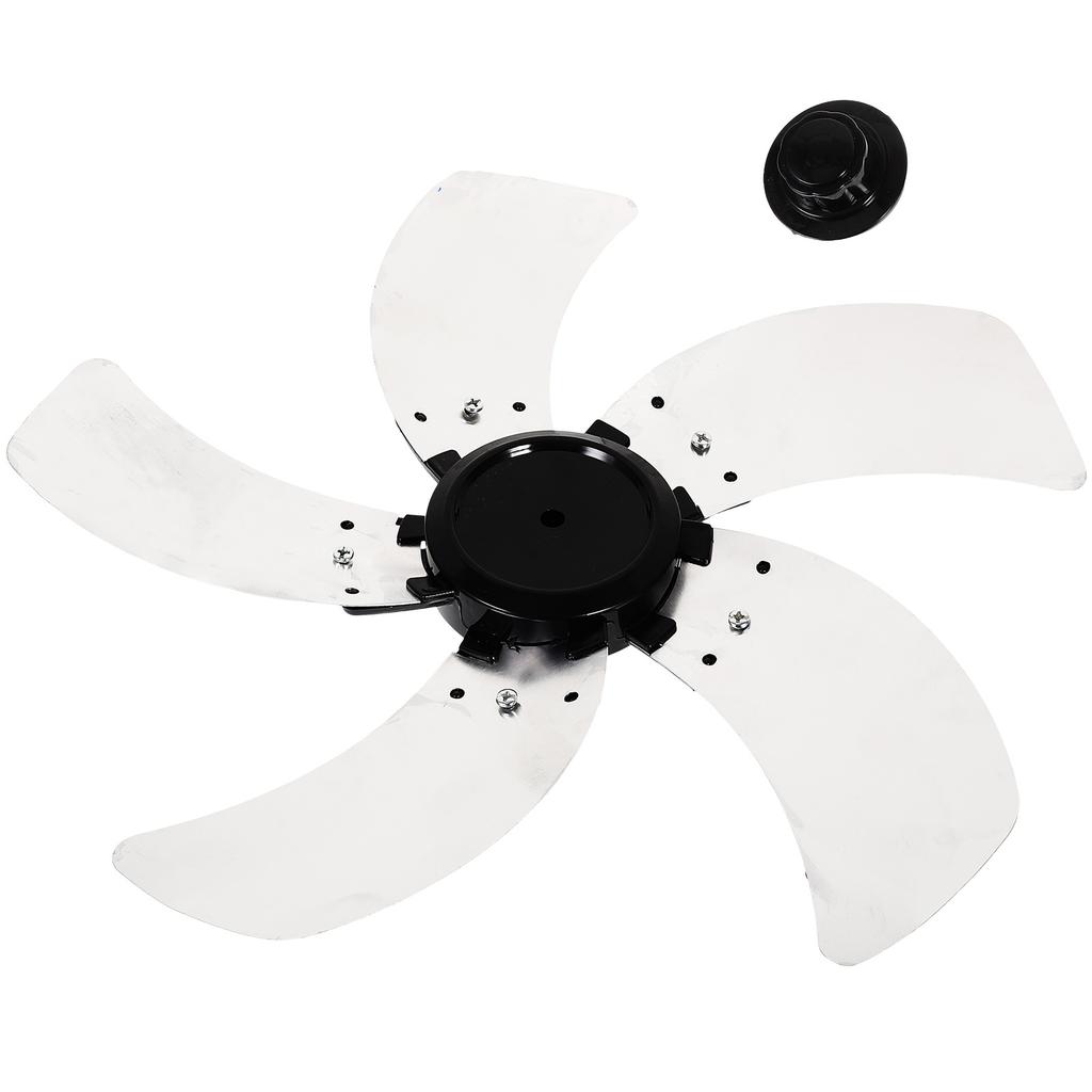 Metal 5 Leaves Fan Blade Replacement Part Easy Install Low Noise Electric Fan Supply for Indoor Standing Table Pedestal