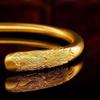Gold-Plated Dragon & Phoenix Openable Bracelet - Exquisite High-End Gift for Mothers