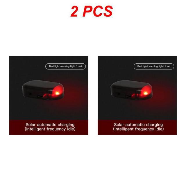 

1/2 шт. автомобильный ложный свет безопасности, сигнальная лампа, солнечная имитация, светодиодный манекен, сигнализация, беспроводное предупреждение, противоугонная сигнальная лампа