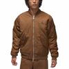 Jordan Solid Color Logo Embroidered Side Pocket Baseball Collar Full Zip Jacket Men Jacket Light-Brown FB7317-281