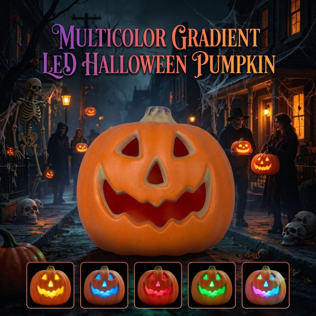LED Pumpkin Lights Halloween Decorations, Waterproof Indoor Outdoor, Warm White, UL Certified, 2 Pack
