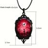 Vampire's Moon Gothic Ghost Pendant - Halloween Jewelry