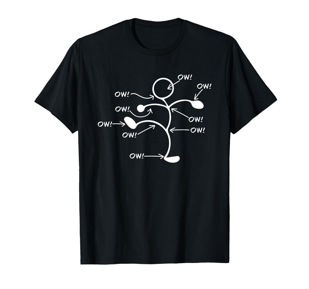 Ow Ow Ow Maglietta- Maglietta divertente per la consapevolezza del dolore cronico Magliette grafiche Maglietta oversize Magliette da uomo Abbigliamento uomo