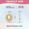 10Pcs Rhinestone Buttons, Flatback Sew On Rhinestones with Metal Base Mirror Gems for Crafting Embellishments for Clothes Shoes Hats Bags,