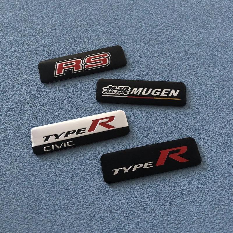 Car Aluminium Emblem Sticker Accessory For  Civic FIT Accord Prelude CRV 5th Mugen City CRZ CRX Jazz HRV Pilot Odyssey Insi