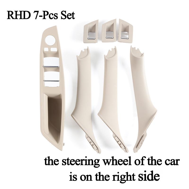 Suitable for Carbon Fiber Inner Handle F10 F11 F18 5Series Armrest Pull Trim Cover 7 Pcs Set 51417225875 51417261933 51417225879