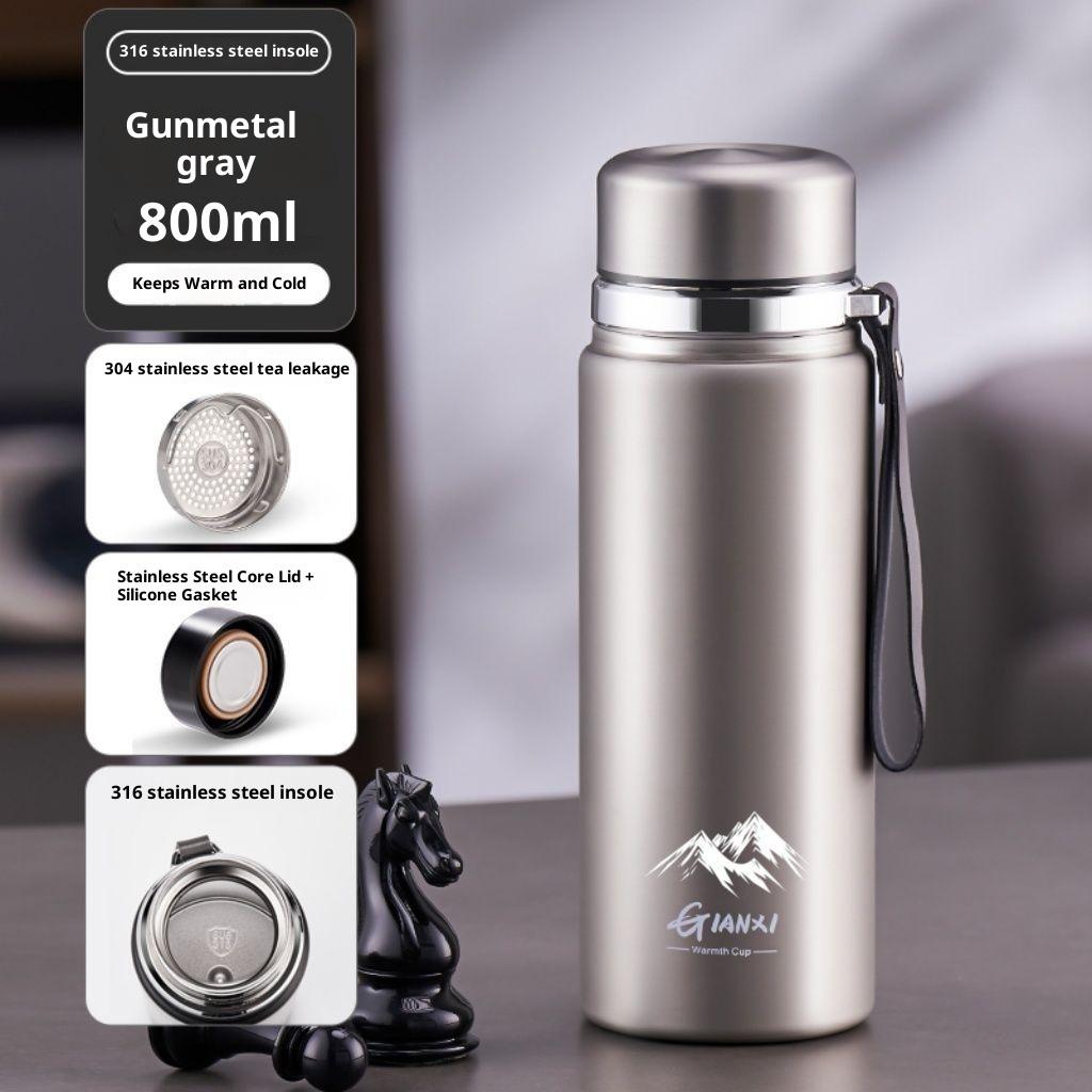 Gianxi 316 Stainless Steel Insulated Cup Large Capacity Portable Outdoor Water Cup For Winter Simple Tea Water Separation