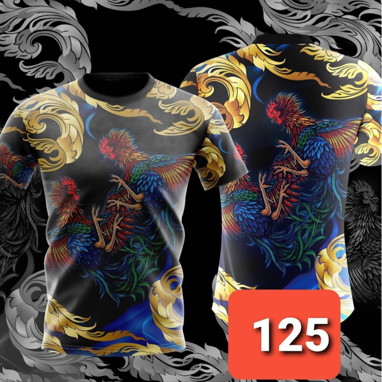 Футболка Мужчины Женщины Унисекс Птица Орел Змея Дракон Гигантский Демон Злой Тигр Петух — фото 4