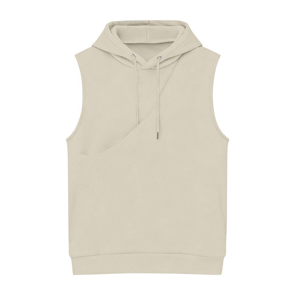 Sweat à capuche sans manches avec poche avant pour animal de compagnie Pull Sweatshirt pour femmes Léger Décontracté Porte-animal de compagnie Haut pour petits chiens Chats