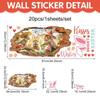 Wall Stickers Cartoon Removable Art Adhesive Hole Break Design Rabbit Wall Sticker For Bathroom Nursery Preschool Playing Room