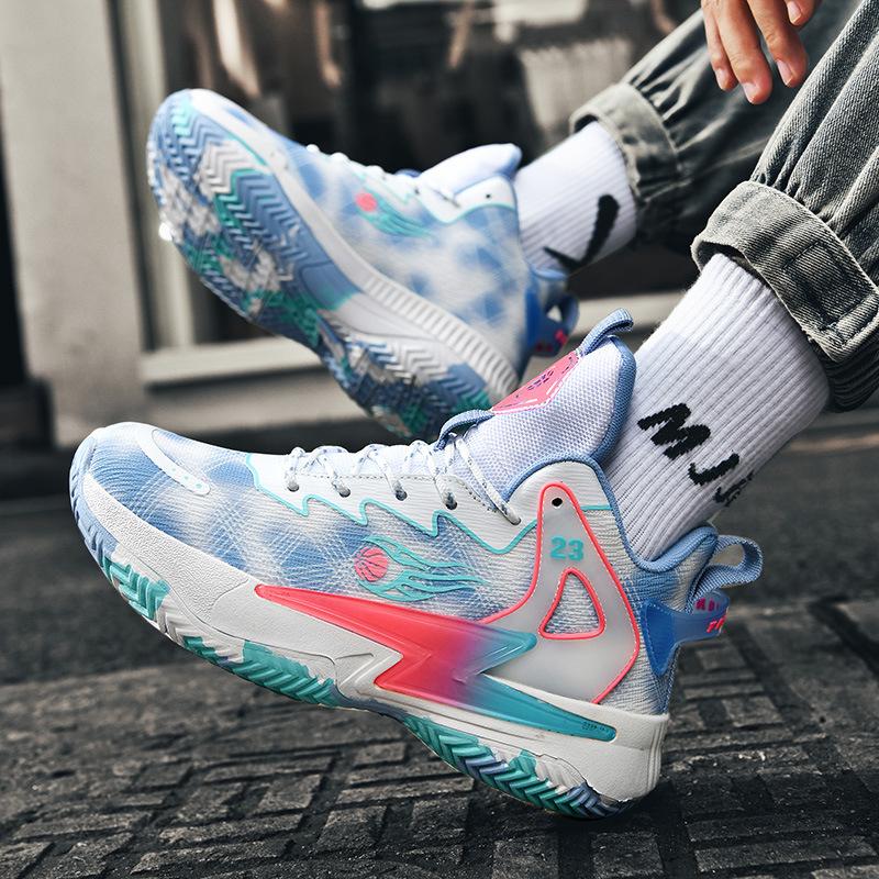 

Foreign trade basketball shoes boots men s mandarin ducks youth student competition mesh actual combat training sports shoes 45